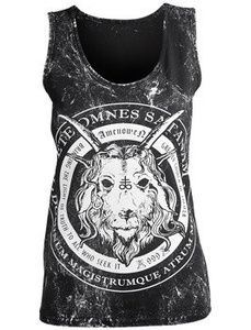 bluzka damska AMENOMEN - CHURCH OF SATAN na ramiączkach (OMEN053DAR ALLPRINT WHITE)