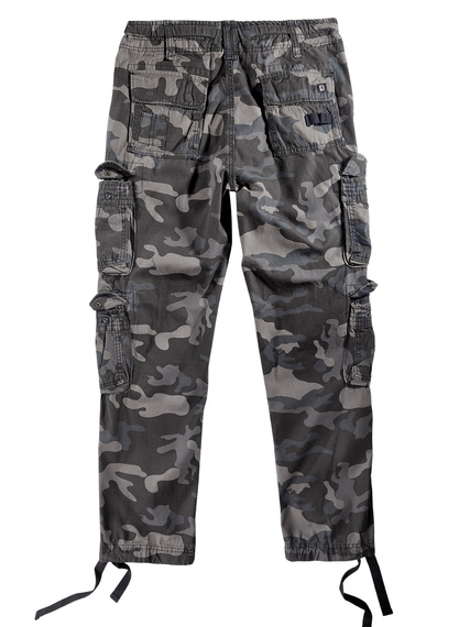 spodnie bojówki PURE SLIM FIT TROUSERS darkcamo