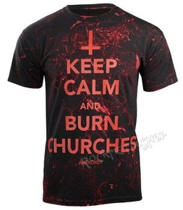 koszulka AMENOMEN - KEEP CALM AND BURN CHURCHES (OMEN069KM ALLPRINT RED)