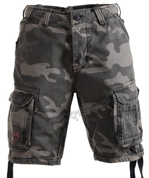 spodnie bojówki krótkie AIRBORNE VINTAGE BLACK CAMO