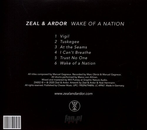 ZEAL & ARDOR: WAKE OF A NATION (CD)