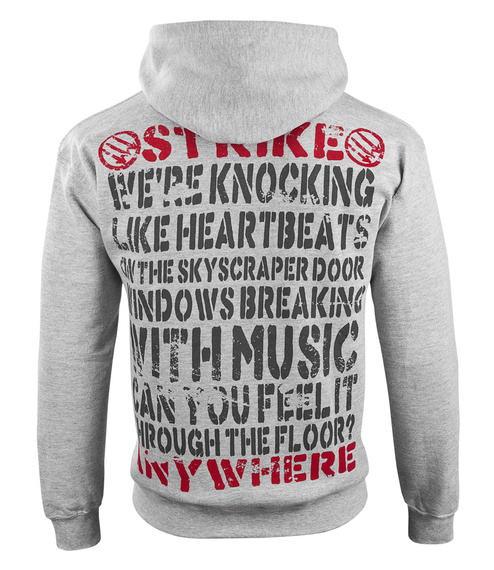 bluza rozpinana z kaptuerem STRIKE ANYWHERE - SNAKE szara