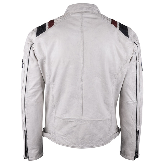 kurtka skórzana MMFURIOUS MEN RACER OFF WHITE