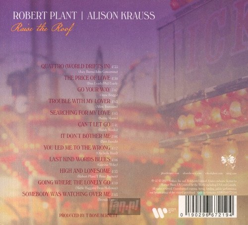 ROBERT PLANT / ALISON KRAUSS: RAISE THE ROOF (CD)