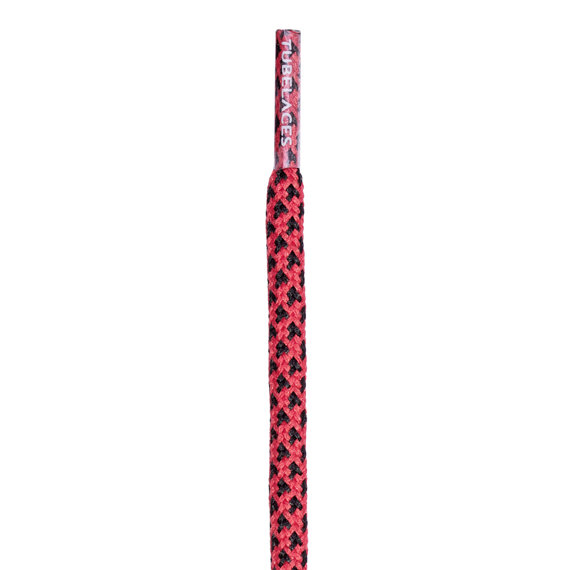 sznurowadła TUBELACES - RED/BLACK (150 cm)